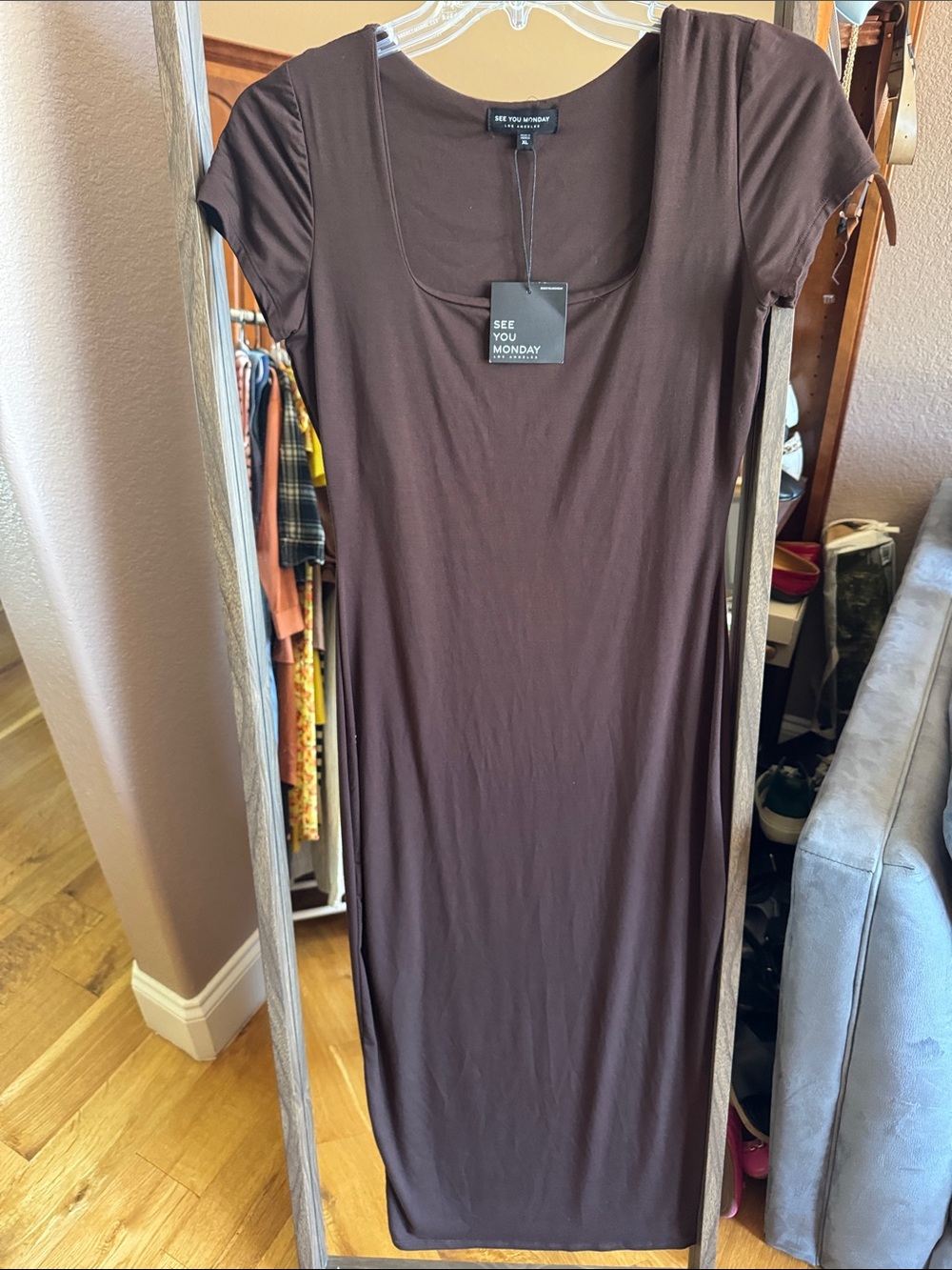 NWT See you Monday bodycon   Maxi Dress - Picture 7 of 8